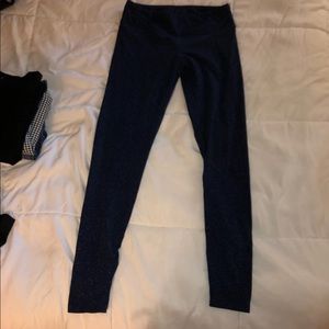 Blue speckled leggings